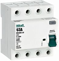 Выключатель дифференциального тока УЗО DeKraft УЗО-03 4п 63А 300мА 6,0кА тип AC  картинка